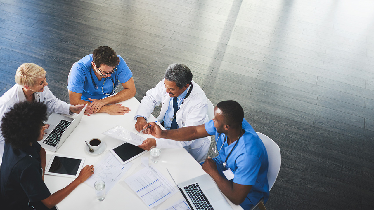 Group of healthcare having meeting